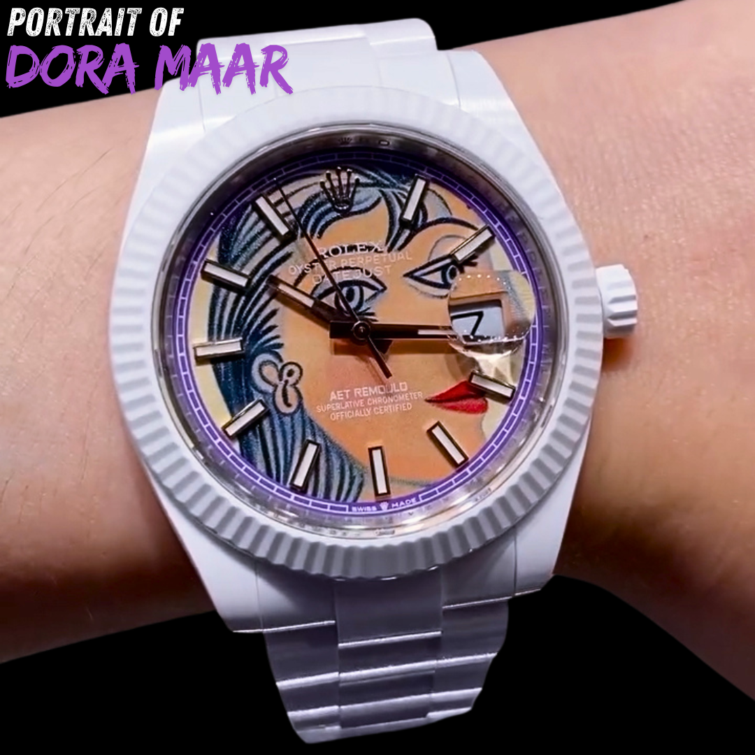 Picasso Inspired Rolex Datejust AET Remould PORTRAIT OF DORA MAAR (Retail: US$26,600) | WORLDTIMER